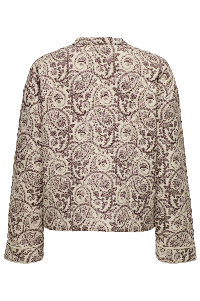 ONLHALLIE QUILTED JACKET OTW NOOS 15328523 EGRET/ZINFANDEL